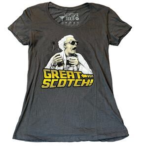 Chive Tees Women's LG Doc Back To The Future "Great Scotch" Graphic T-shirt
